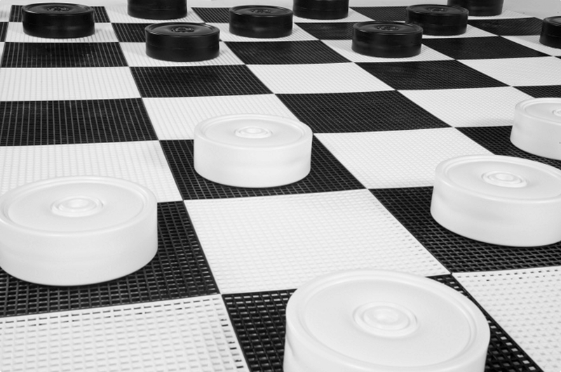 Mega Chess Giant Plastic Chess and Checker Sets by Uber Games Giant Uber Checker Plastic Set 10" Diameter