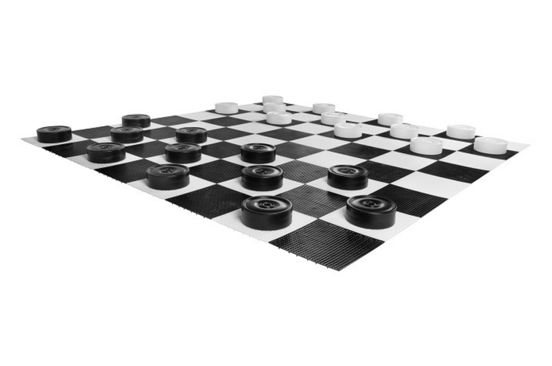 Mega Chess Giant Plastic Chess and Checker Sets by Uber Games Giant Uber Checker Plastic Set 10" Diameter