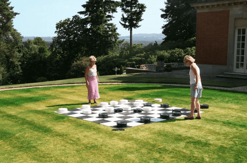 Mega Chess Giant Plastic Chess and Checker Sets by Uber Games Giant Uber Checker Plastic Set 10" Diameter