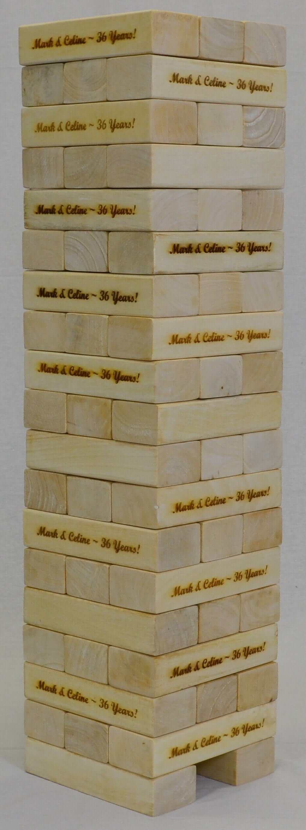 Mega Chess Personalized Games Customized Giant Tumble Tower Pine