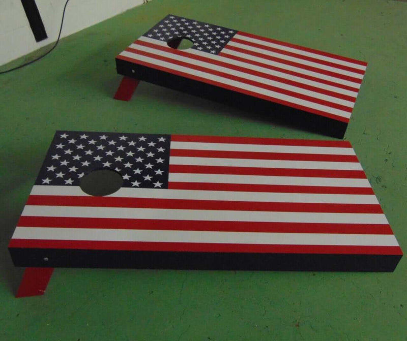 Mega Chess Regulation 4' x 2' American Flag Cornhole Toss Set