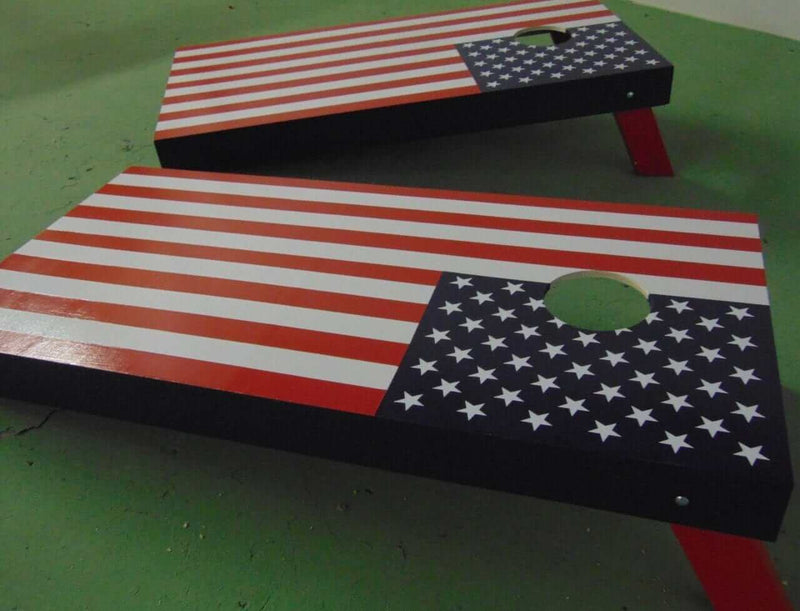 Mega Chess Regulation 4' x 2' American Flag Cornhole Toss Set