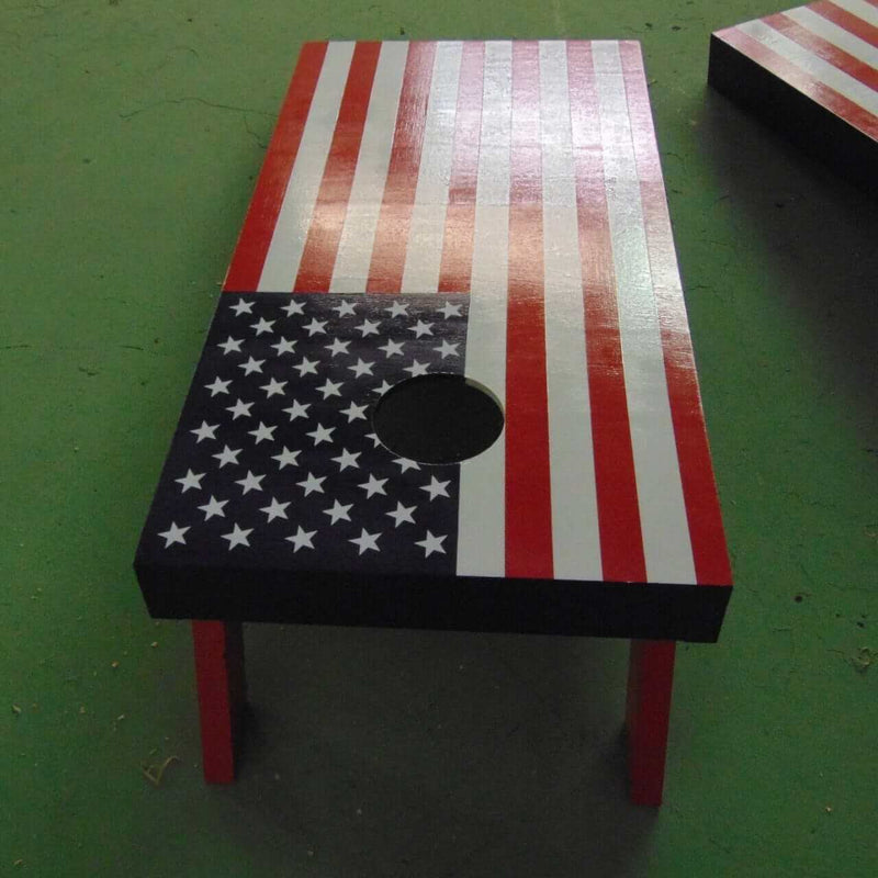 Mega Chess Regulation 4' x 2' American Flag Cornhole Toss Set