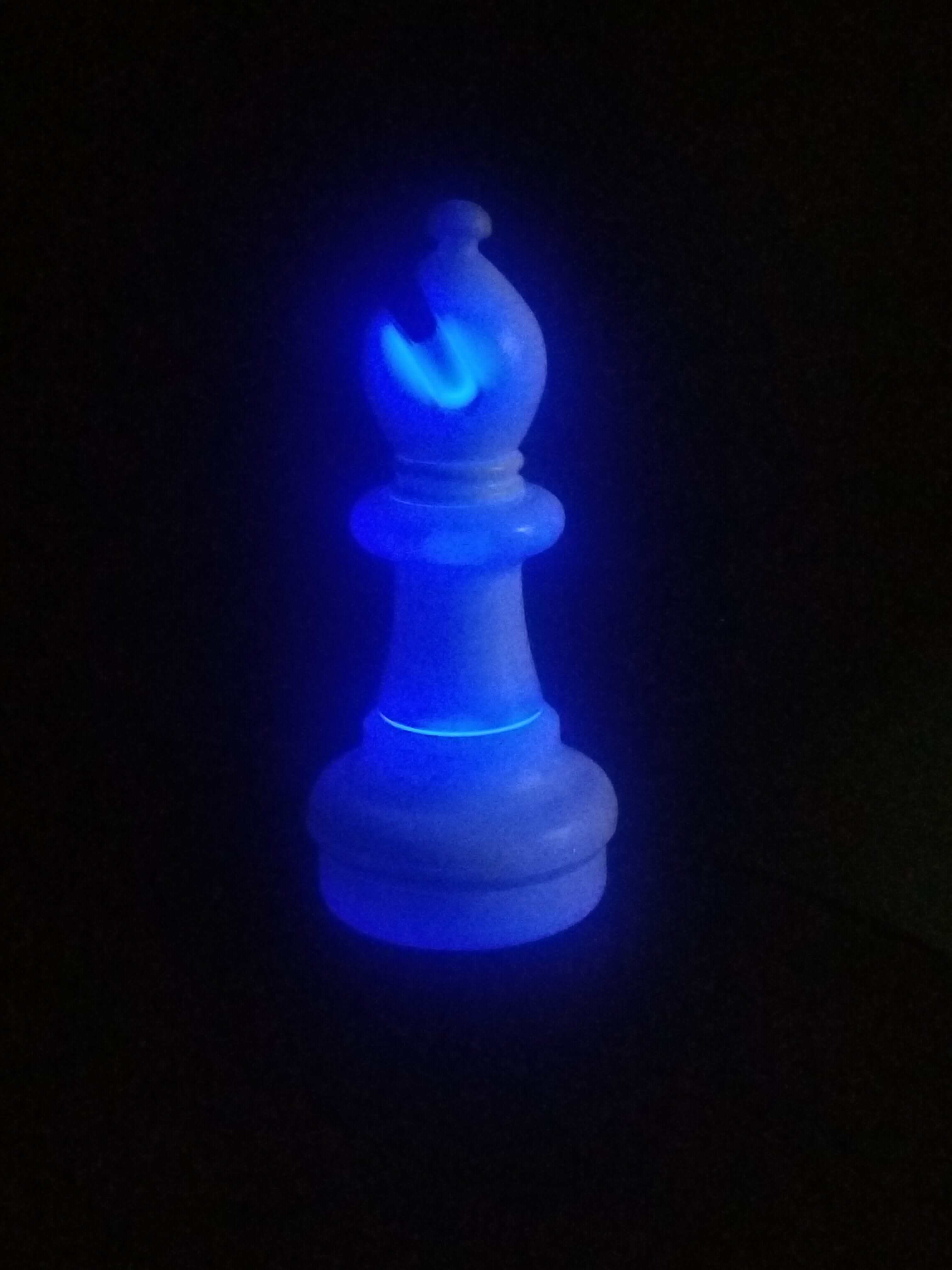 MegaChess Floor Games MegaChess 21 Inch LED Bishop Individual Plastic Chess Piece - Blue