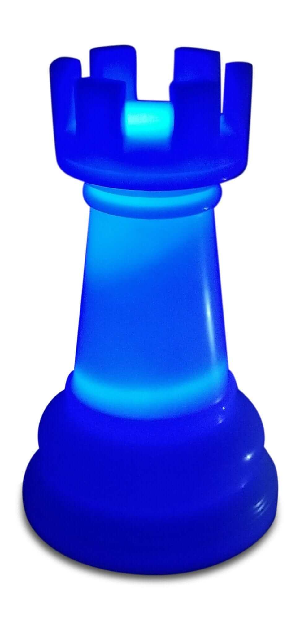 MegaChess Floor Games MegaChess 23 Inch Perfect Rook Light-Up Giant Chess Piece - Blue