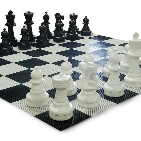Giant Plastic Chess Set with a 25 King and Nylon Chess Board Giant Plastic Chess Set with a 25 King and Nylon Chess Board