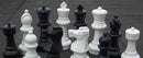 MegaChess Floor Games MegaChess Large Chess Pieces and Large Chess Mat - Black and White - Plastic - 12 inch King