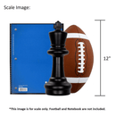 MegaChess Floor Games MegaChess Large Chess Pieces and Large Chess Mat - Black and White - Plastic - 12 inch King