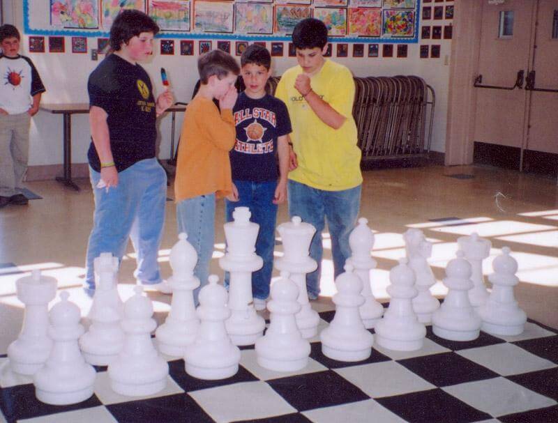 MegaChess Floor Games Plastic Chess Set with 25" King with Quick-Fold Nylon Mat