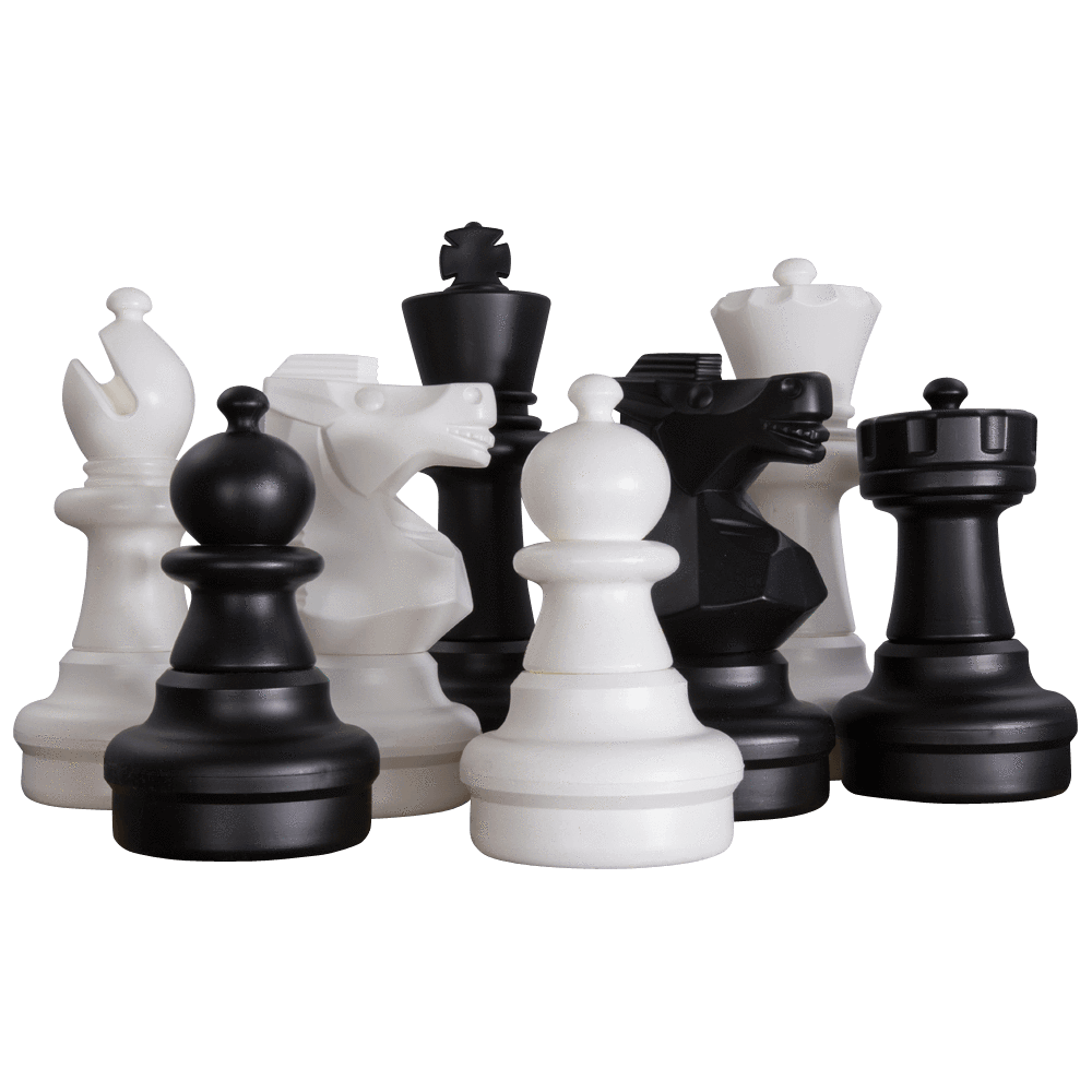 MegaChess MegaChess 25 Inch Plastic Giant Chess Set with Commercial Grade Roll-Up Chessboard