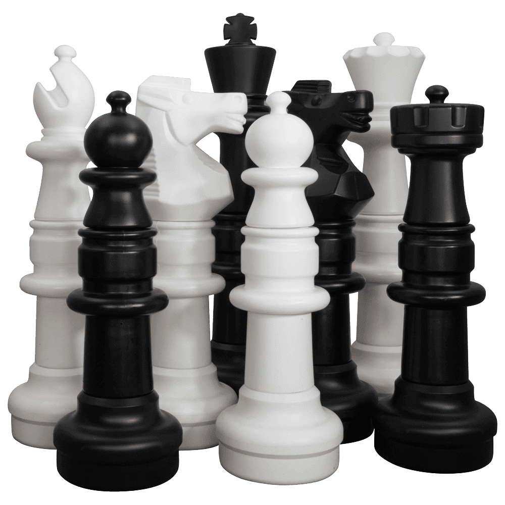 MegaChess MegaChess 37 Inch Plastic Giant Chess Set with Commercial Grade Roll-Up Chessboard