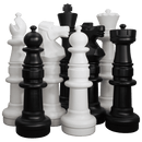 MegaChess MegaChess 37 Inch Plastic Giant Chess Set with Commercial Grade Roll-Up Chessboard