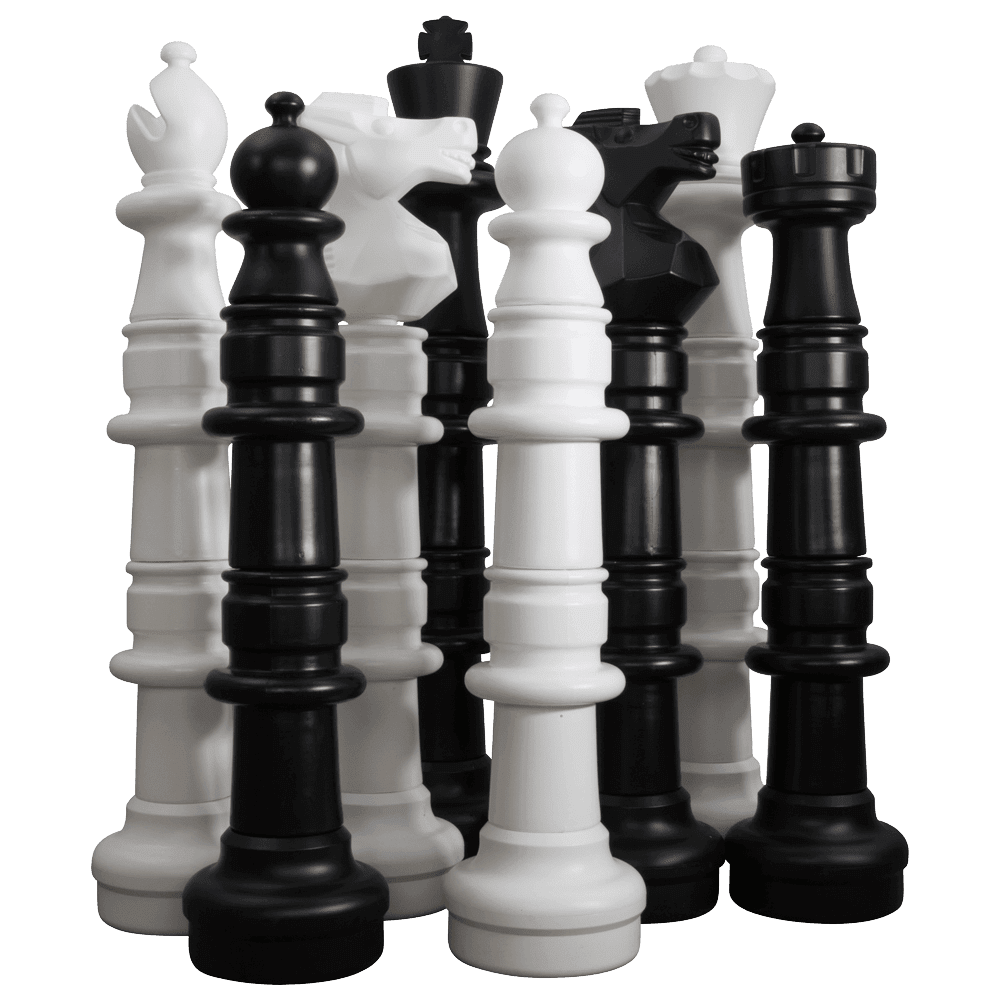 MegaChess MegaChess 49 Inch Plastic Giant Chess Set with Commercial Grade Roll-up Chessboard