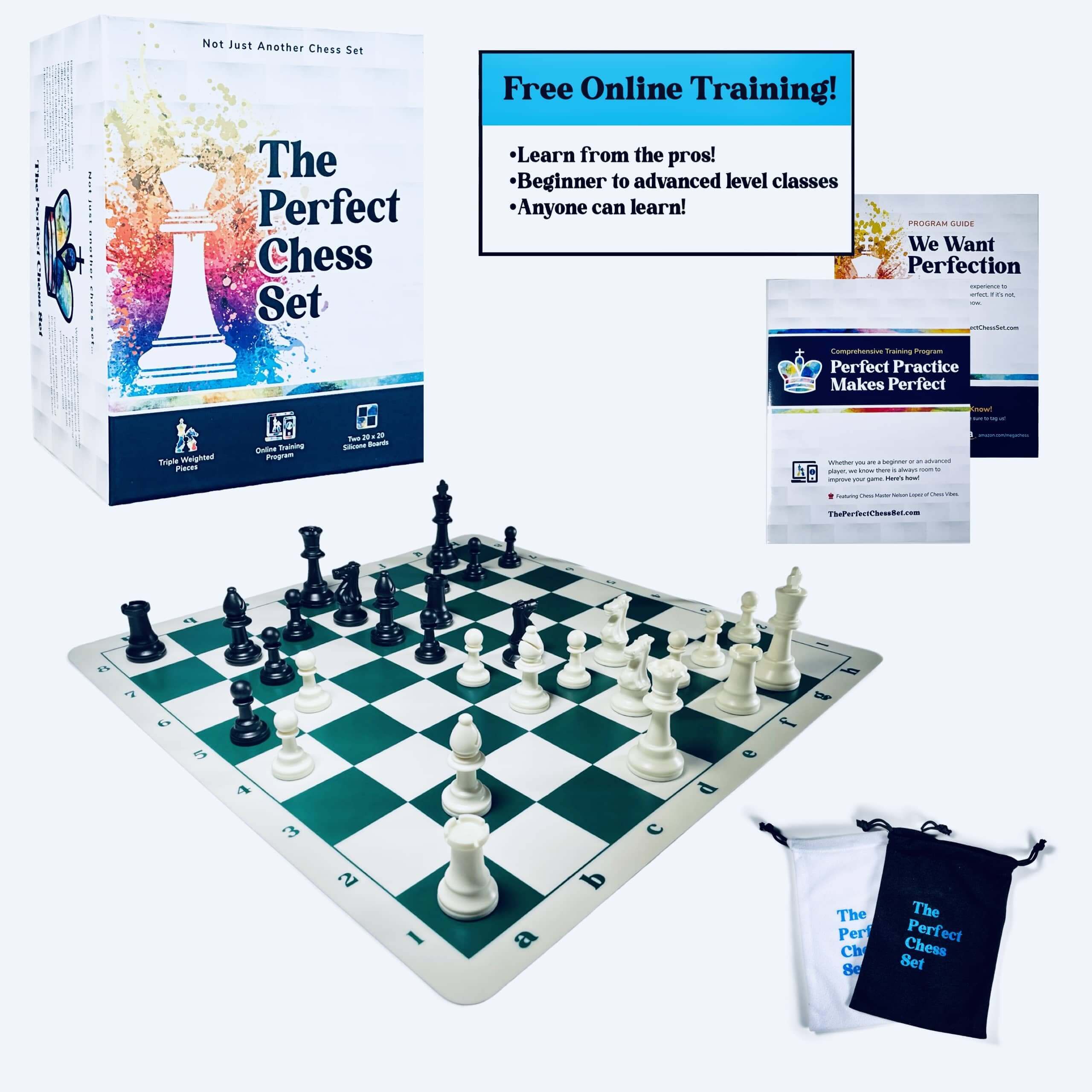 Staunton Triple Weighted Chess Pieces & Sets