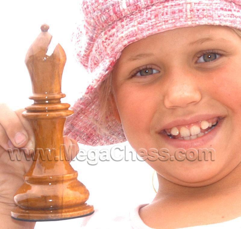 MegaChess 6 Inch Light Teak Bishop Giant Chess Piece |  | MegaChess.com