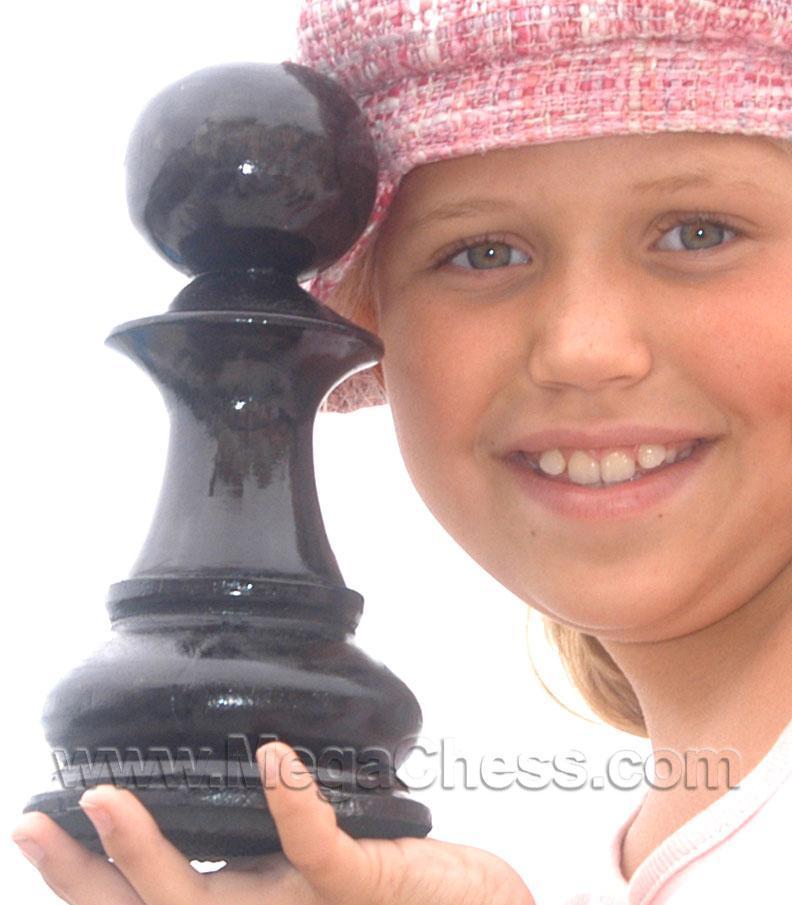 MegaChess 8 Inch Dark Teak Pawn Giant Chess Piece |  | MegaChess.com